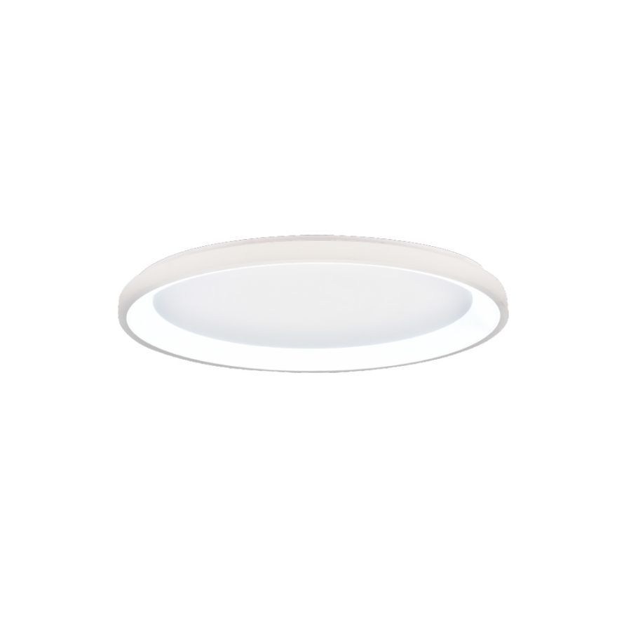 Πλαφονιέρα Οροφής D80x5cm LED 38W 3CCT 3800lm Λευκό Μέταλλο-Ακρυλικό Inlight 42044-A-White